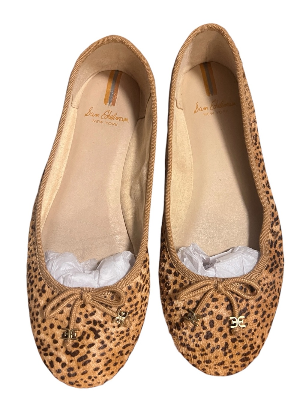 New Sam Edelman Felicia Luxe leopard print cow hair ballet flats. Size 7 - Picture 2 of 7